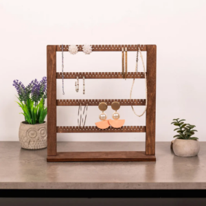 Jewelry stand hanger, Wood earring organizer, Jewelry display stands wooden, Earring holder personalized, Earring holder organizer